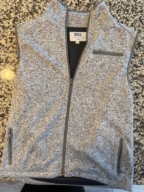 BKE Heather Gray Full-Zip Men's Vest